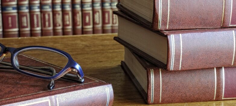 Reading glasses and law books