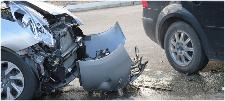 Car after a car crash